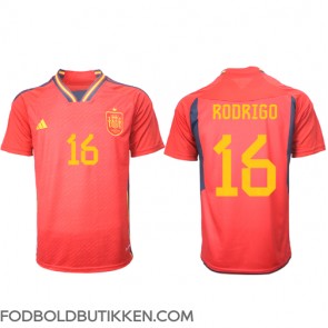 Spanien Rodri Hernandez #16 Hjemmebanetrøje VM 2022 Kortærmet